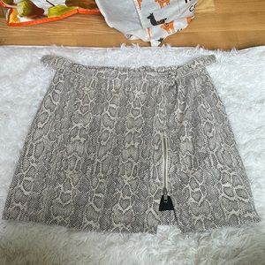 Free People Skirts | Free People - Snake Skin Print Midnight Magic Buckle Zipper